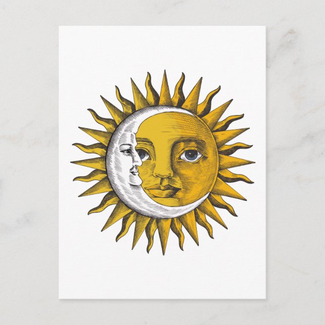 Celestial Sun and Moon Picture Ledge Postkarte (Vorderseite)