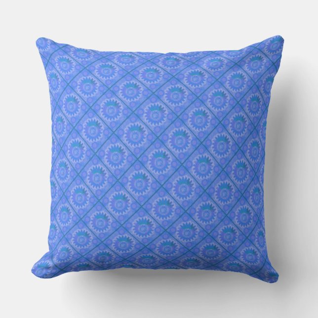 Celestial Sun Blue Kissen (Vorderseite)