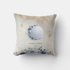 Celestial Sun, Blue Moon Rose, Stars Night Sky Kissen