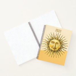 Celestial Sun Face Colorblock Bullet Journal Notizbuch