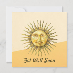 Celestial Sun Face Colorblock Gute Karte