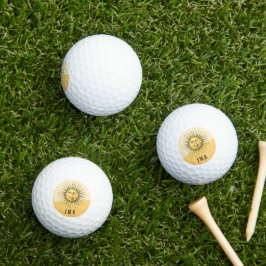 Celestial Sun Face Colorblock Monogram Golfball