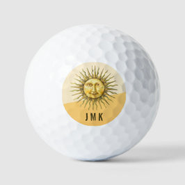 Celestial Sun Face Colorblock Monogram Golfball
