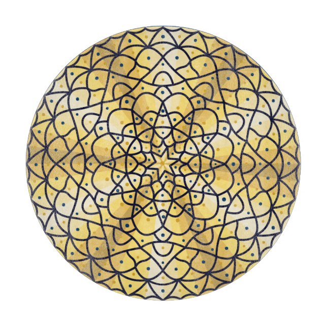 Celestial Sun Glas Cutting Board Schneidebrett (Vorderseite)