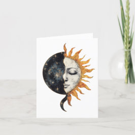Celestial Sun Greetings Card Dankeskarte