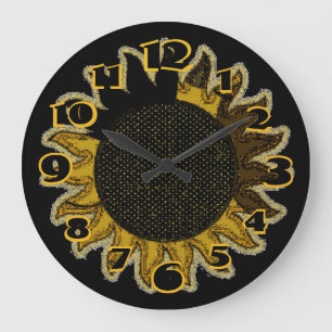 Celestial Sun Große Wanduhr