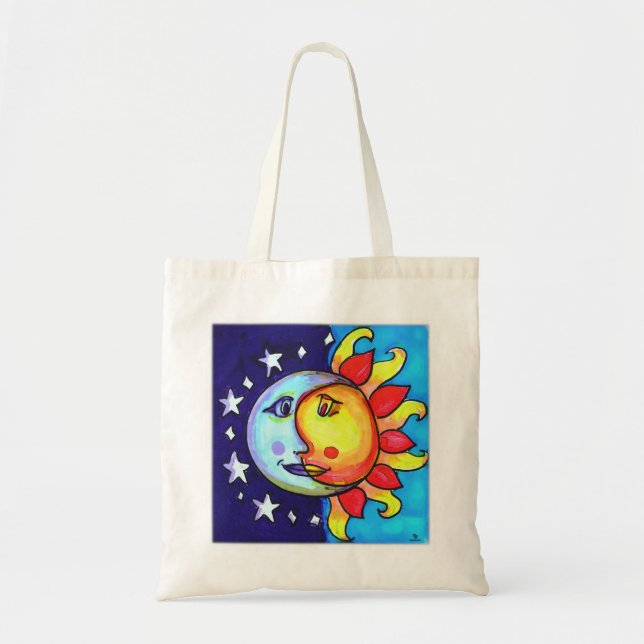 Celestial Sun Moon 90ties Celestial Vibes Tragetasche (Vorne)