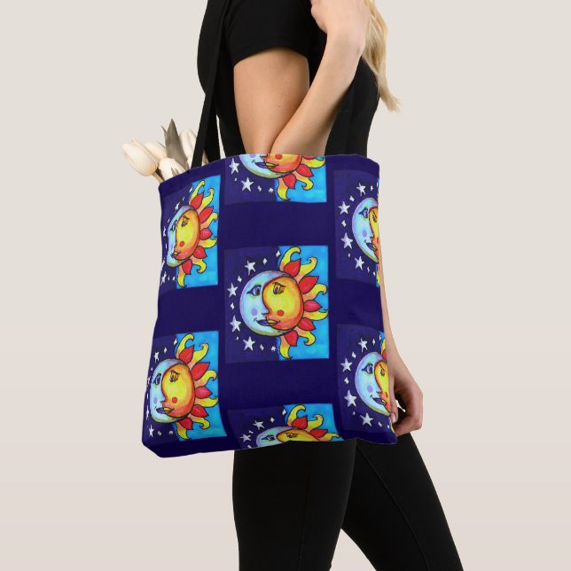 Celestial Sun Moon 90ties Style Muster (Von Nahem)