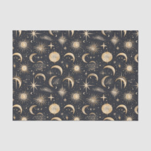 Celestial Sun Moon and Stars Night Sky Seidenpapier
