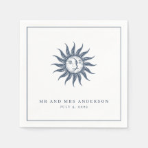 Celestial Sun & Moon Blue Wedding