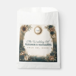 Celestial Sun Moon Boho Floral Rustic Wedding Geschenktütchen