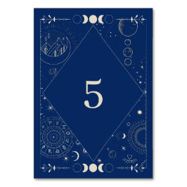 Celestial sun moon cosmic ethereal wedding tischnummer