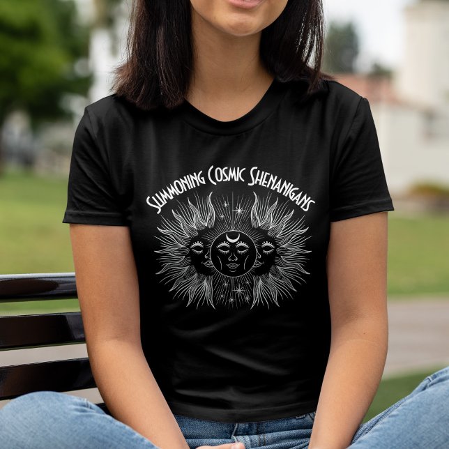 Celestial Sun & Moon Cosmic Shenanigans Wiccan Tri-Blend Shirt (Celestial Sun & Moon Cosmic Shenanigans Wiccan Tri-Blend Shirt)