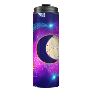 Celestial Sun Moon Galaxy Thermosbecher