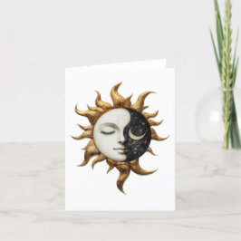 Celestial Sun & Moon Grußkarte Dankeskarte