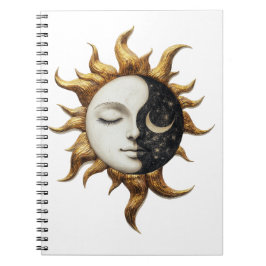 Celestial Sun & Moon Notebook Notizblock