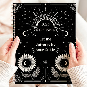 Celestial Sun Moon Stars Custom Manifestation Planer