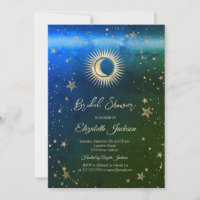 Celestial Sun, Moon, Stars Ombre Brautparty