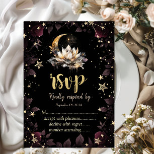 Celestial Sun, Moon, Stars Rose Night Sky UAWG Einladung