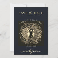 Celestial Sun Moon Stars Wedding Save the Date
