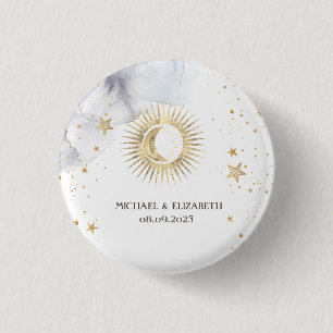 Celestial Sun, Moon, Sterne Button