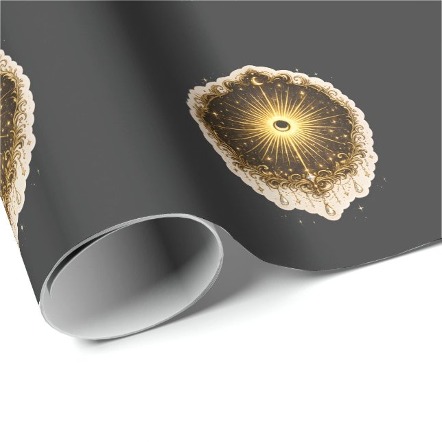 Celestial Sun Moon Symbol Sacred Cosmic Balance Geschenkpapier (Rolleneckpunkt)