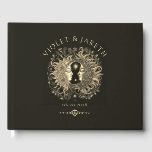 Celestial Sun Moon Wedding Guest Book Gästebuch