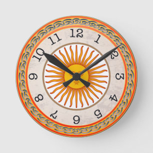 Celestial Sun Round Wall Clock Runde Wanduhr