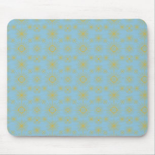 Celestial Sun Stars Sky Blue Mousepad