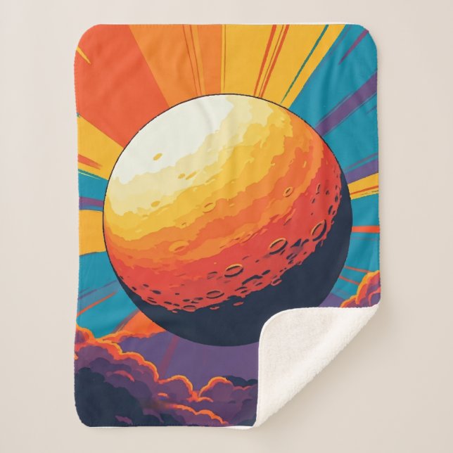 Celestial Sunset Sherpa Blanket Sherpadecke (Vorderseite)