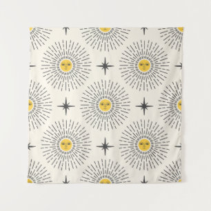 Celestial Sunshine Vintag Pattern Wandteppich
