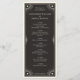 Celestial Tarot Boho Stern Hochzeitsprogramm Programm