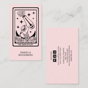 Celestial Tarot Friseur Blush Pink Visitenkarte
