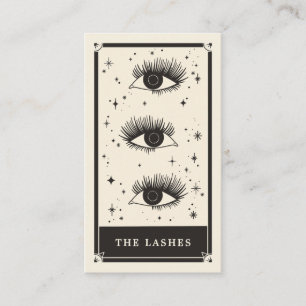 Celestial Tarot Lashes Schwarze Visitenkarte