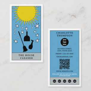 Celestial Tarot Sun House Cleaner Logo Visitenkarte