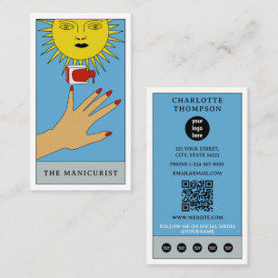 Celestial Tarot Sun Nail Salon Beauty Modern Logo Visitenkarte