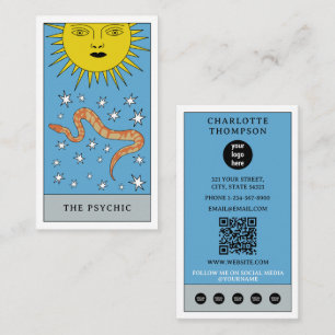 Celestial Tarot Sun Snake Psychische Logo Visitenkarte