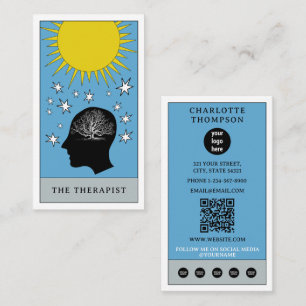Celestial Tarot Sun Therapist Ratgeber Logo Visitenkarte