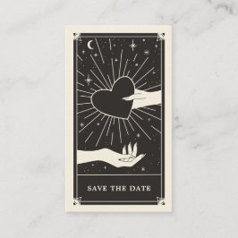 Celestial Tarot Wedding Save the Date Card Visitenkarte