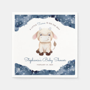 Celestial Taurus Watercolor Babydusche Serviette