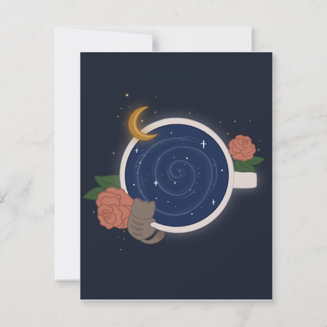 Celestial Teetasse Dankeskarte (Vorderseite)