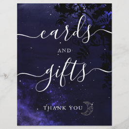 Celestial Theme Wedding Cards and Gifts Sign