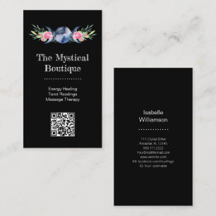 Celestial Triple Moon Goddess Metaphysischer QR-Co Visitenkarte