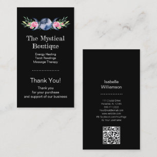 Celestial Triple Moon Goddess QR Code Vielen Dank Visitenkarte