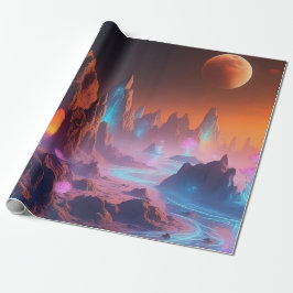 Celestial Twilight Landscape - Alien Planet Geschenkpapier