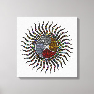 Celestial Typografy Sunshine Leinwanddruck