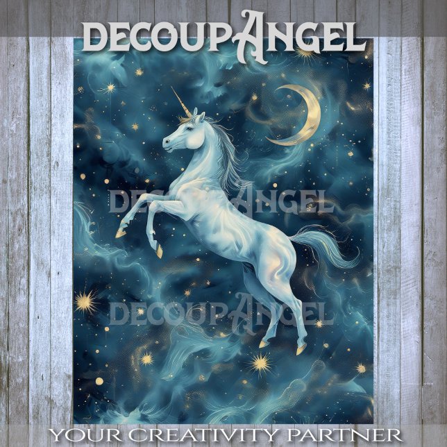 Celestial Unicorn Decoupage Seidenpapier (Von Creator hochgeladen)