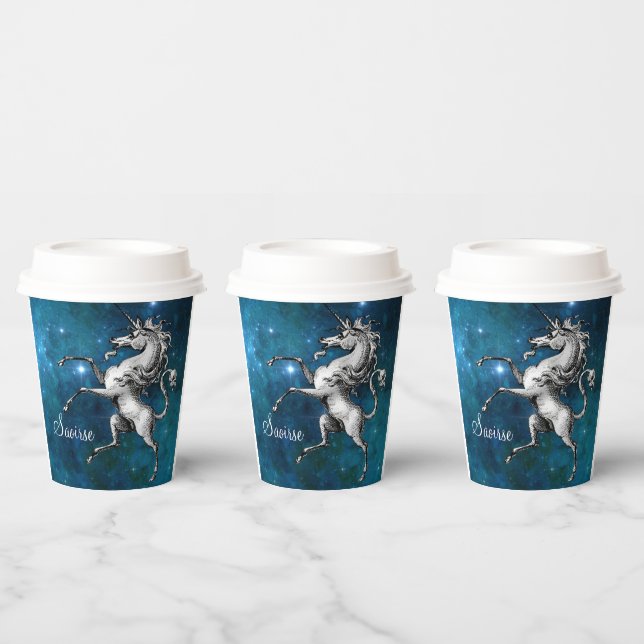 Celestial Unicorn individuell anpassbar Pappbecher (Multi)
