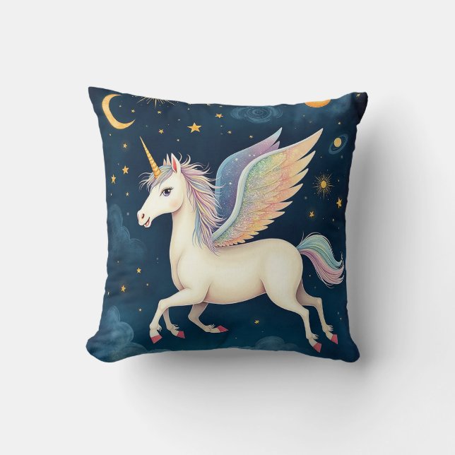 Celestial Unicorn Pillow Kissen (Vorderseite)