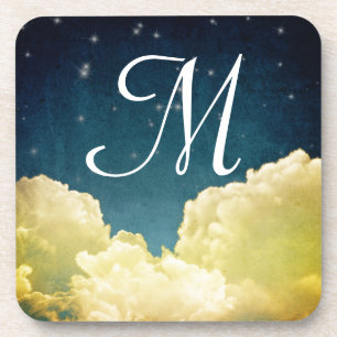 Celestial View Stars Monogram Drink Untersetzer